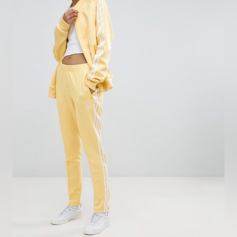 adidas Originals adicolor Three Stripe Track Pants In Yellow
